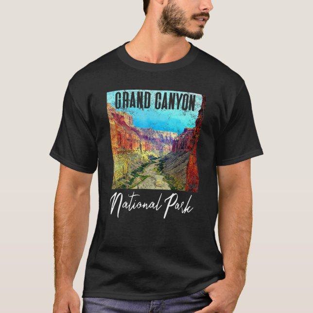 Retro Grand Canyon Nationalpark Liebe T-Shirt (Vorderseite)