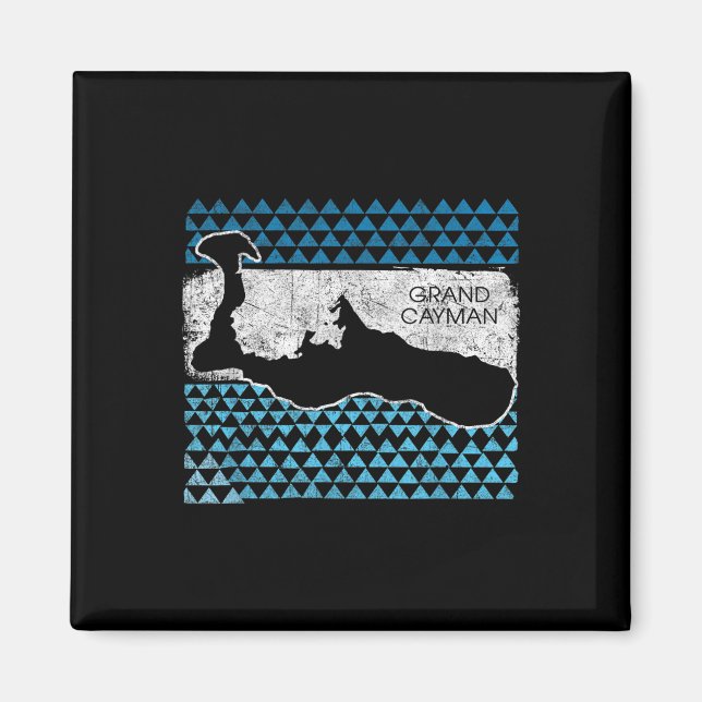 Retro Grand Cayman Islands Beach Cruise Vacacation Magnet (Vorne)