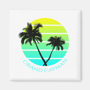 Retro Grand Cayman Islands Magnet