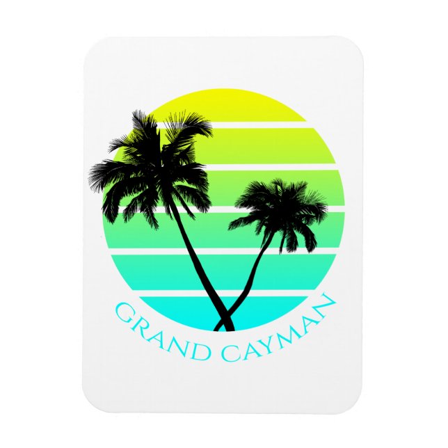 Retro Grand Cayman Islands Magnet (Vertikal)