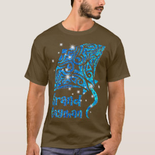 Retro Grand Cayman Islands Tribal Stingray Sea Ray T-Shirt