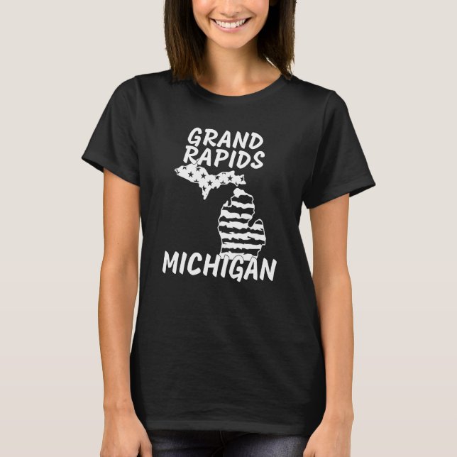 Retro Grand Rapids MI Michigan Apparel Souvenir T-Shirt (Vorderseite)