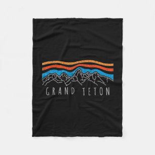 Retro Grand Teton Nationalpark Wyoming Vintage Fleecedecke