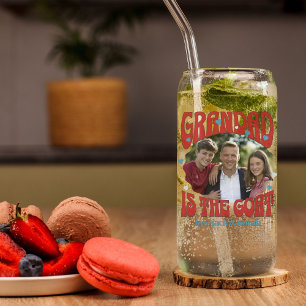 Retro Grandad ist das Ziegenglas Foto Can Glass Dosenglas