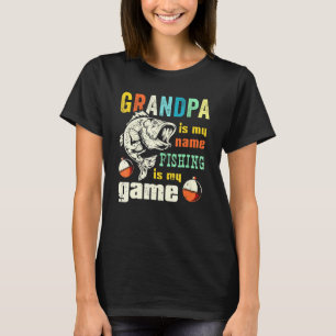 Retro Grandpa Bass Fisherman Bass Fischen Großfett T-Shirt