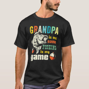 Retro Grandpa Bass Fisherman Bass Fischen Großfett T-Shirt