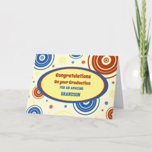 Retro Grandson Herzlichen Glückwunsch Abschluss Karte