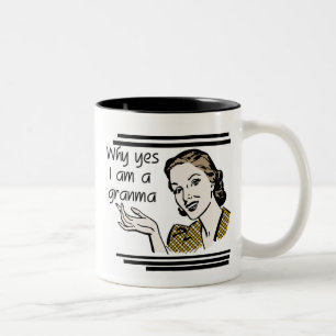 Retro Granma T-Shirts und Geschenke Zweifarbige Tasse