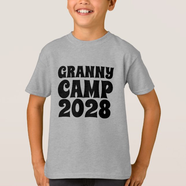 Retro Granny Camp Textkids T-Shirt (Vorderseite)