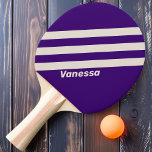 Retro Grapevine Drei Streifen mit Namen Tischtennis Schläger<br><div class="desc">Das Retro Grapevine Three Stripes Ping Pong Paddle besticht durch ein faszinierendes Design, das lila und grüne Farbtöne miteinander verbindet und an üppige Weinberge und sonnengeküsste Trauben erinnert. Diese lebendige Ästhetik verleiht Ihrem Spiel nicht nur eine Touch der Eleganz, sondern feiert auch die Freude an freundlichem Wettbewerb. Personalisieren Sie es...</div>