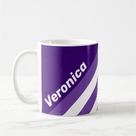 Retro Grapevine Grove Stripes with Name Kaffeetasse