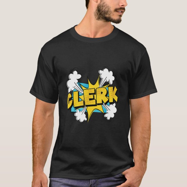 Retro Graphic Bank Clerk Bookkeeper Bank Mitarbeit T-Shirt (Vorderseite)