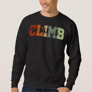 Retro Graphic Climbing Bouldering Rock Climber Mou Sweatshirt