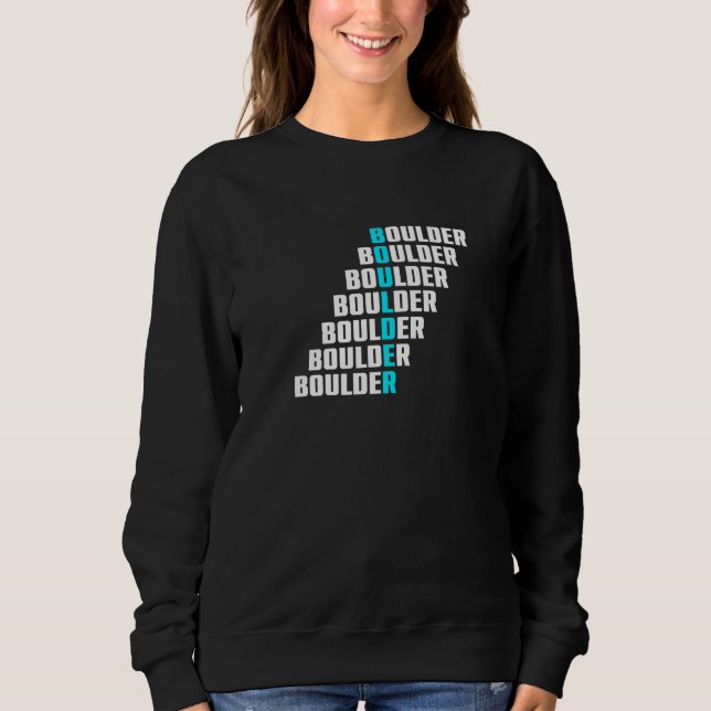 Retro Graphic Climbing Bouldering Rock Climber Mou Sweatshirt (Vorderseite)