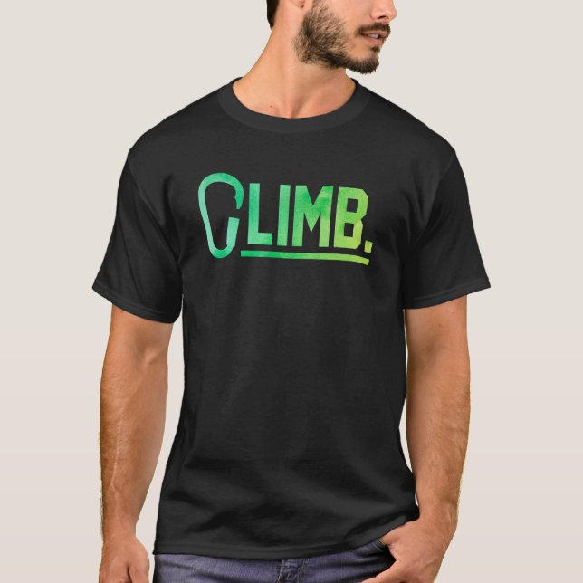 Retro Graphic Climbing Bouldering Rock Climber Mou T-Shirt (Vorderseite)