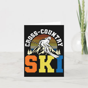 Retro Graphic Cross Country Ski Winter Sports B Karte