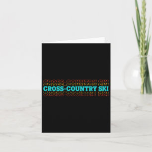 Retro Graphic Cross Country Ski Winter Sports B Karte