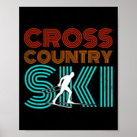 Retro Graphic Cross Country Ski Winter Sports B