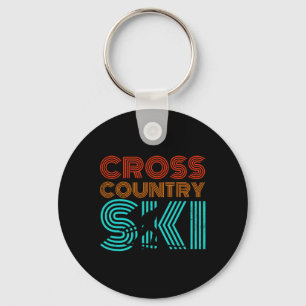 Retro Graphic Cross Country Ski Winter Sports B Schlüsselanhänger