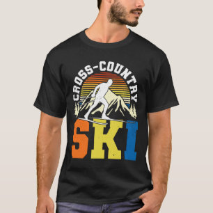Retro Graphic Cross Country Ski Winter Sports B T-Shirt