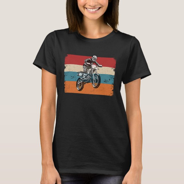 Retro Graphic Dirt Biker Motorcycle Enduro Motocro T-Shirt (Vorderseite)