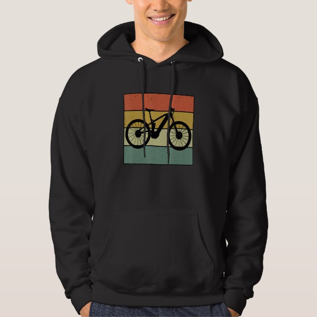 Retro Graphic E-Bike Mountainbiking Bicycle E-Bike Hoodie (Vorderseite)