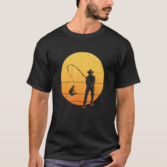 Retro Graphic Fisher Hobby Fisher Fishing Rod Carp T-Shirt (Vorderseite)