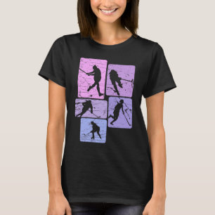 Retro Graphic Hockey Player Hockey Hockey Hockey S T-Shirt