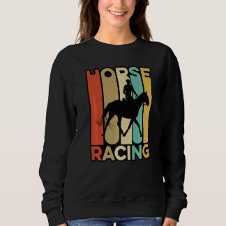 Retro Graphic Horse Lover Equestrian Rider Horses  Sweatshirt