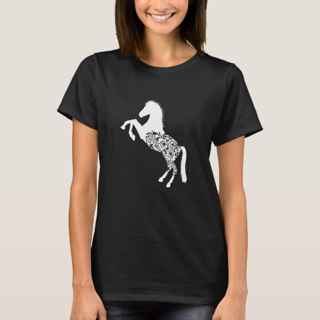 Retro Graphic Horse Lover Equestrian Rider Horses  T-Shirt (Vorderseite)