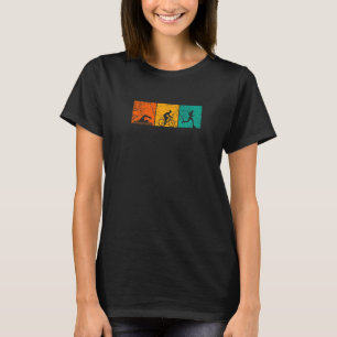 Retro Graphic Run Bike Swim Triathlon Triathlete S T-Shirt