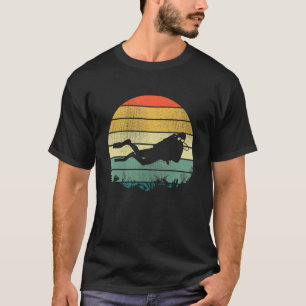 Retro Graphic Scuba Diving Apnoe Diver Schnorcheln T-Shirt