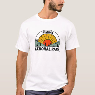 Retro Graphic Travel Lovers Vintag Acadia Nationa T-Shirt