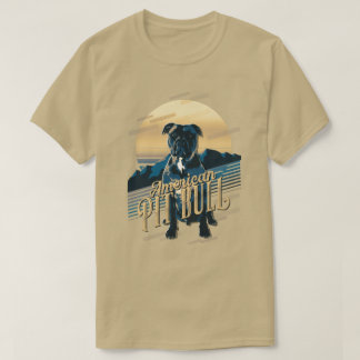 Retro Graphics American Pit Bull Blue ID754 T-Shirt
