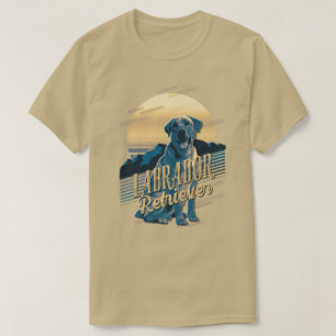 Retro Graphics Labrador Retriever Blue ID754 T-Shirt