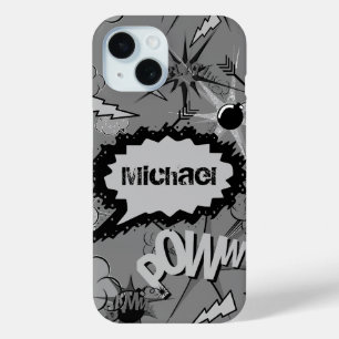 Retro Grau Custom Comic Book Pattern Personalisier Case-Mate iPhone Hülle