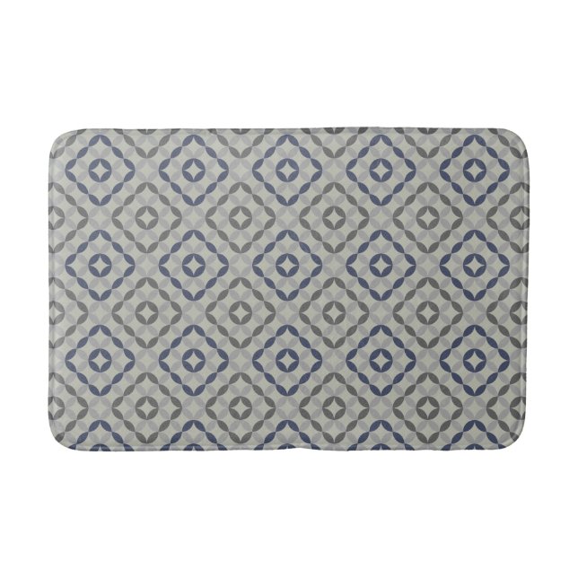 Retro-Grau-Muster-Badmatte  Badematte (Vorderseite)