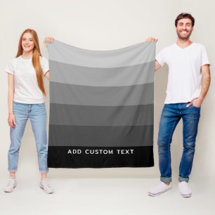 Retro Graue Streifen mit einfachem Sans Serienname Fleecedecke