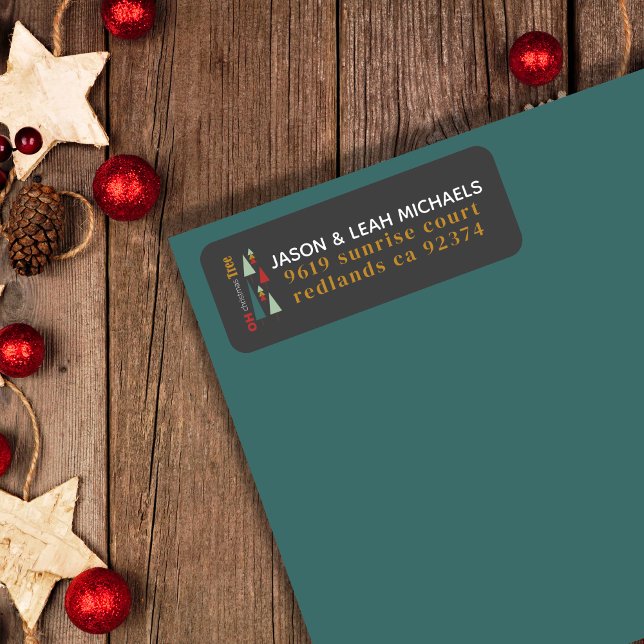 Retro Gray Colorful Oh Weihnachtsbaumadresse (Von Creator hochgeladen)