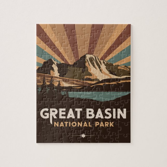 Retro Great Basen National Park Puzzle (Vertikal)