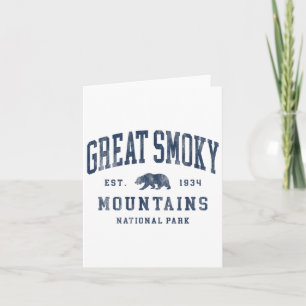 Retro Great Smoky Mountains National Park Mens Wom Karte