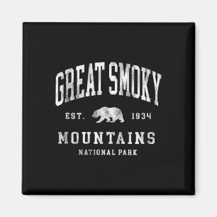 Retro Great Smoky Mountains Nationalpark Herren Da Magnet