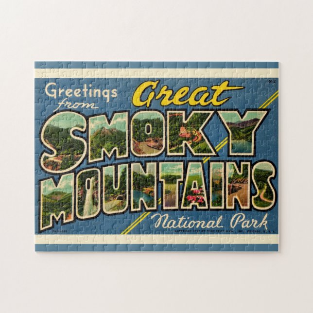 Retro Great Smoky Mountains Puzzle (Horizontal)