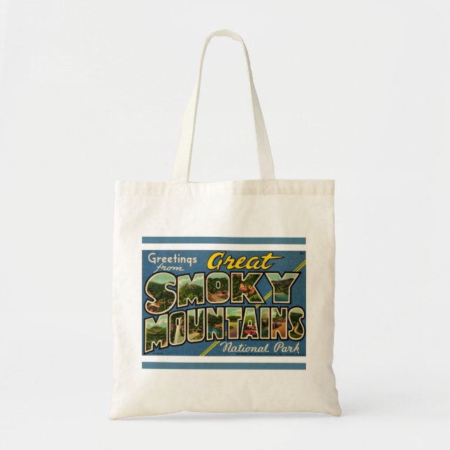 Retro Great Smoky Mountains Tragetasche (Vorne)