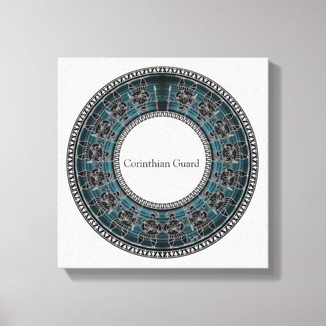 Retro Greek Disc Leinwanddruck (Vorderseite)