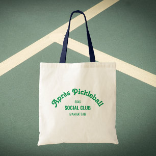 Retro Green Après Pickle Ball Social Club Tragetasche