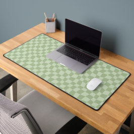 Retro Green Checkered Desk Mat Schreibtischunterlage