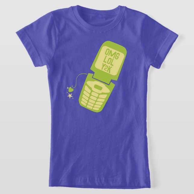 Retro Green Dreh Phone T - Shirt (Ablage )