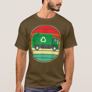 Retro Green Garbage Truck Cool T-Shirt