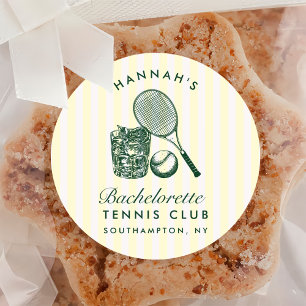 Retro Green Last Swing vor dem Ring Tennis Bach Runder Aufkleber